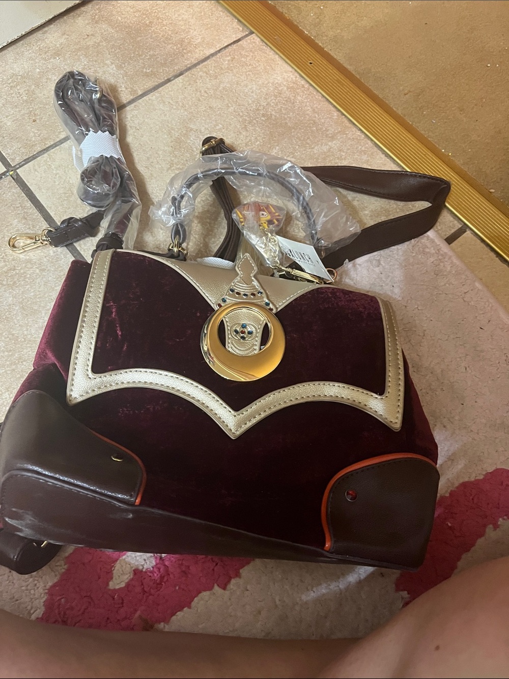Star Wars Burgundy Velvet Satchel